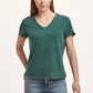 VANYA SHORT SLEEVE SLUB TEE - DARK MOSS