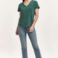 VANYA SHORT SLEEVE SLUB TEE - DARK MOSS