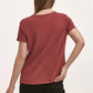 VANYA SHORT SLEEVE SLUB TEE - PLUM BERRY