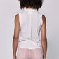 ROUND NECK SLEEVELESS TANK - WHITE