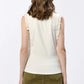 BRIDGET RUFFLE TRIMMED TOP - WHITE