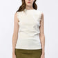 BRIDGET RUFFLE TRIMMED TOP - WHITE