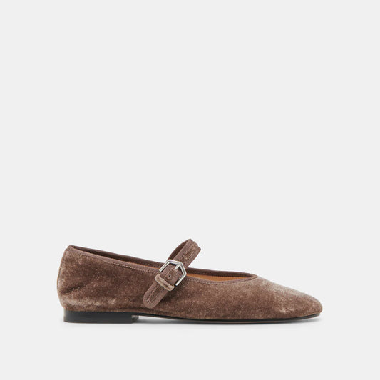 ROSLYN BALLET FLATS - SMOKE VELVET