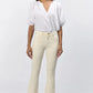 JEANNE MID RISE CROPPED FLARE JEANS - WHEAT