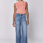 HIGH RISE FULL INSEAM CUT OFF HEM JEANS - NATAL