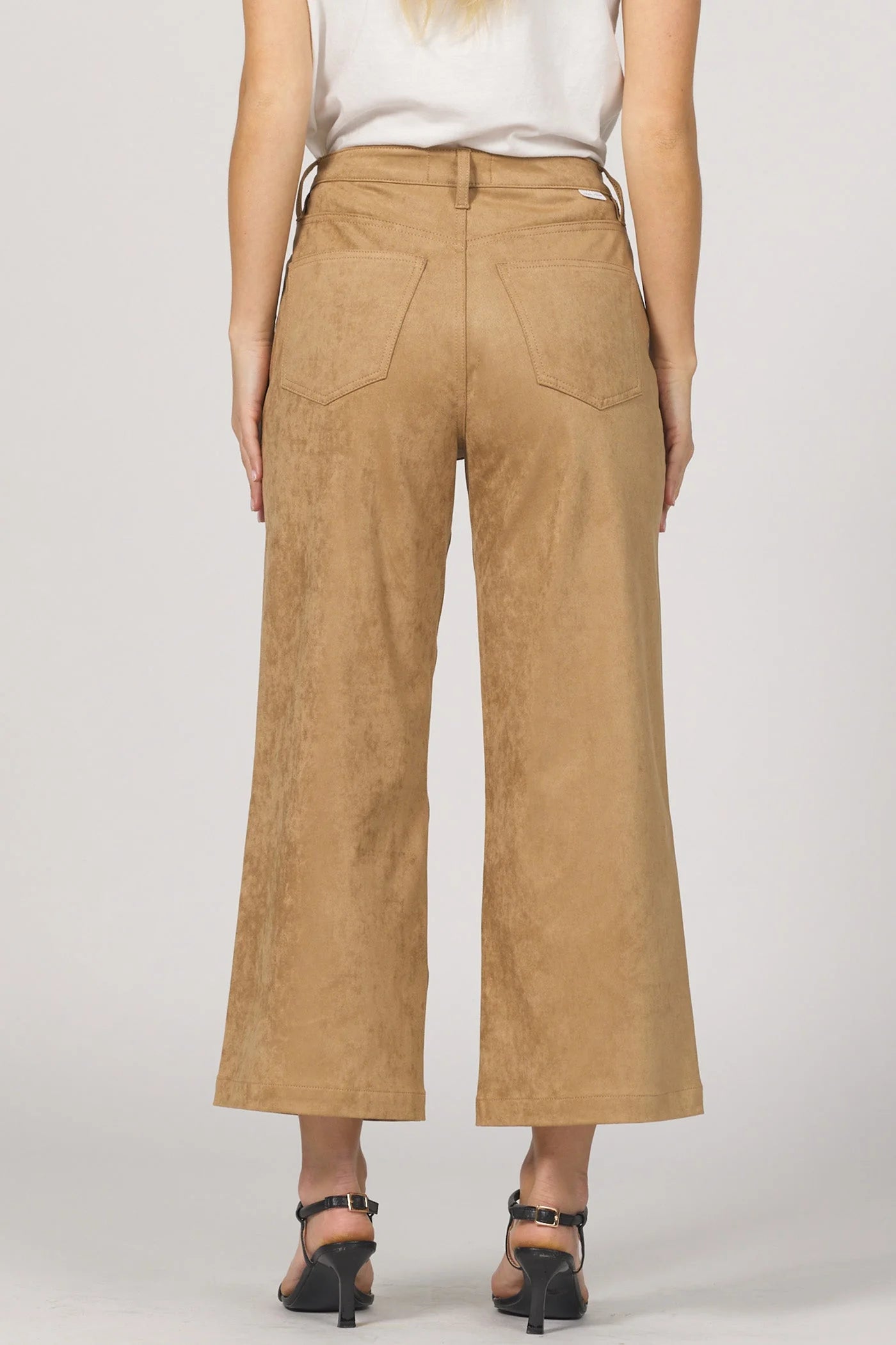 AUDREY WIDE LEG PANT - TOFFEE
