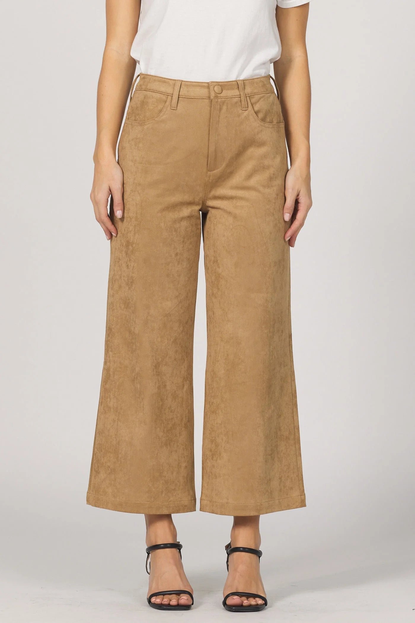 AUDREY WIDE LEG PANT - TOFFEE