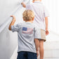 FLAG GRAPHIC TEE - GREY HEATHER