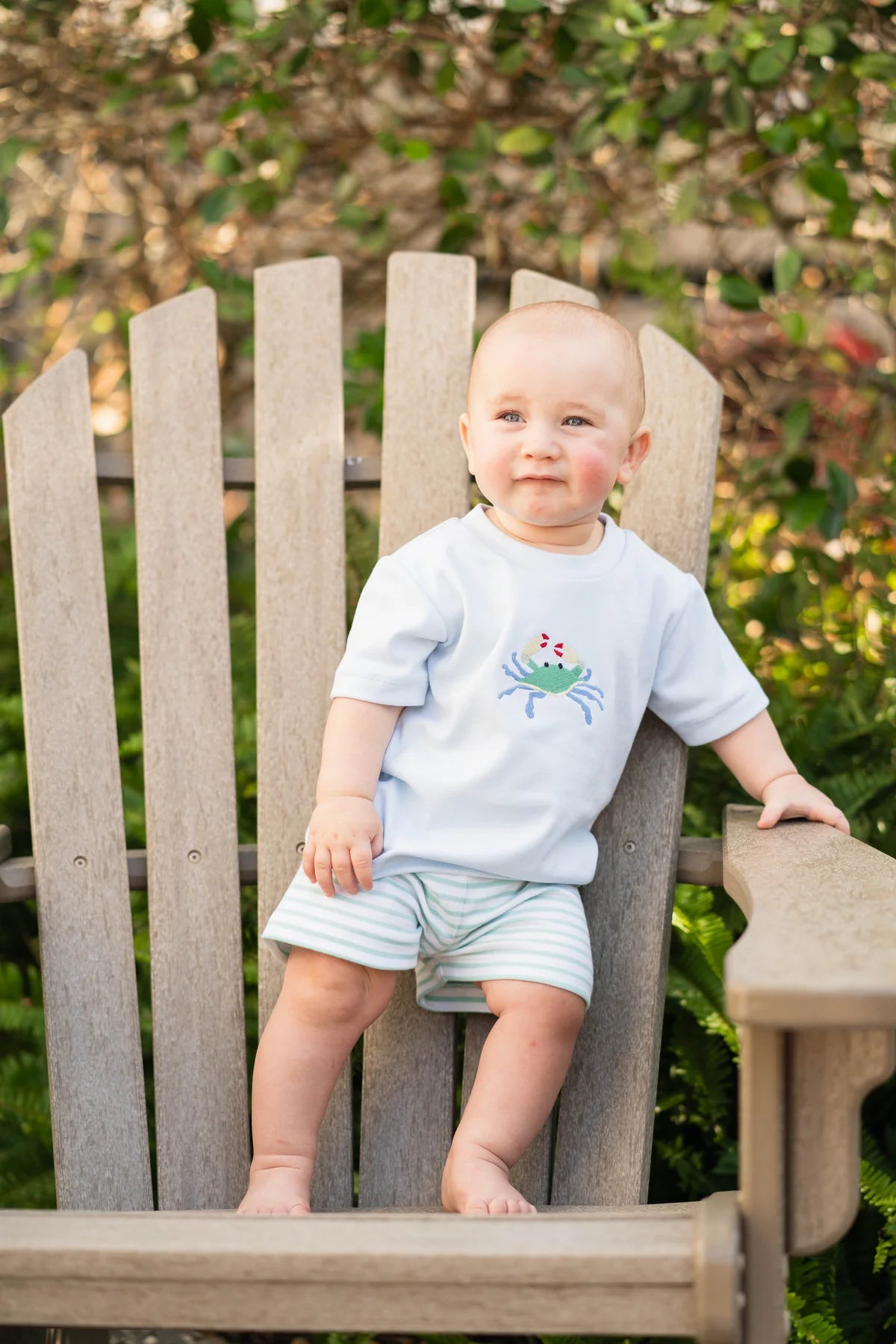CRAB 2 PIECE SHORT SET - MINT STRIPE