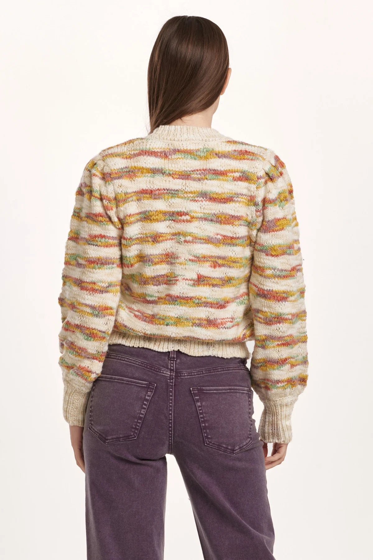 JASMINE LONG SLEEVE SWEATER - SEASIDE STRIPE
