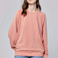 RAGLAN SLEEVE RELAXED SWEATER - TERRACOTTA