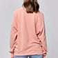 RAGLAN SLEEVE RELAXED SWEATER - TERRACOTTA