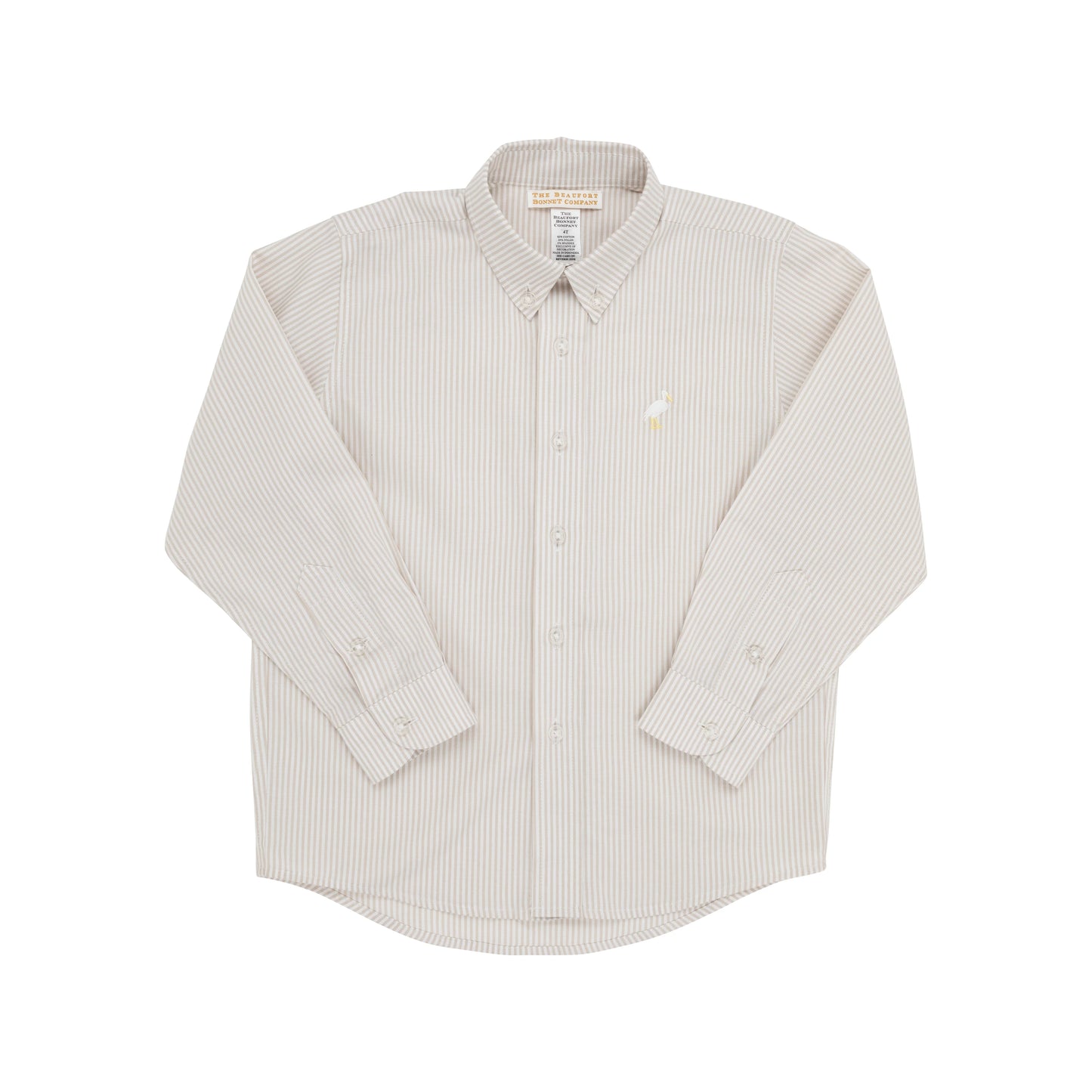 DEAN'S LIST DRESS SHIRT OXFORD - KEENELAND KHAKI STRIPE