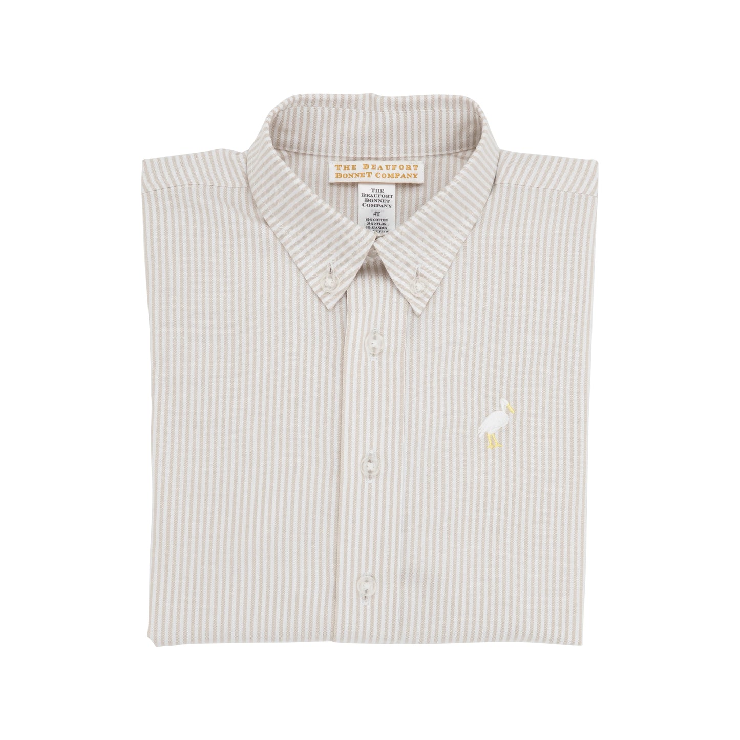 DEAN'S LIST DRESS SHIRT OXFORD - KEENELAND KHAKI STRIPE