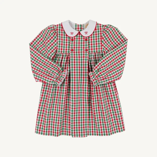 DELLA MARIE DRESS -RICHMOND RED & KIAWAH KELLY GREEN GINGHAM