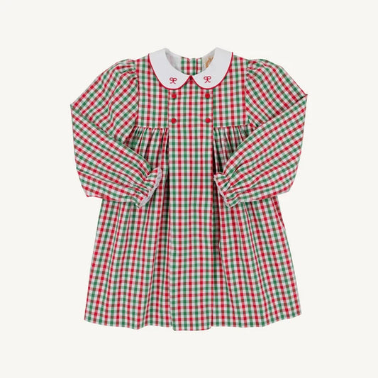 DELLA MARIE DRESS -RICHMOND RED & KIAWAH KELLY GREEN GINGHAM