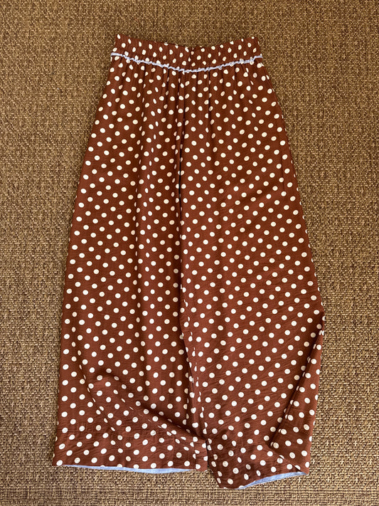 BROWN POLKA DOT PANTS