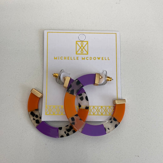 MELODY EARRINGS - PURPLE/ORANGE