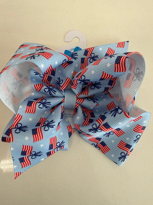 AMERICANA FLAG BOW - MIB ASSORTED SIZES