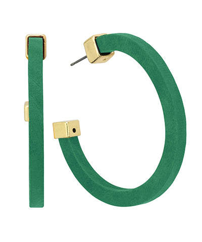 COLORED WOOD HOOPS - ASSORTED