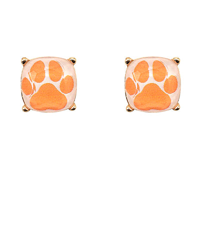 GAMEDAY PAW SQUARE EARRINGS - ASSORTED