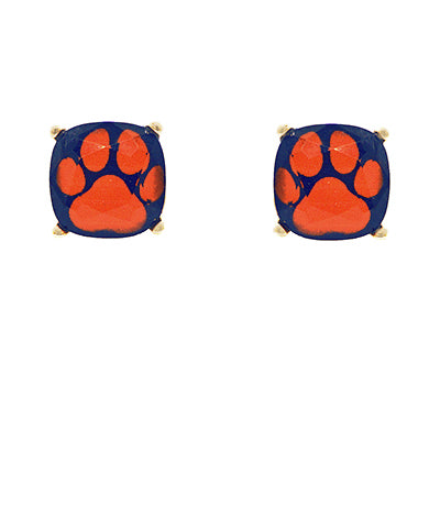 GAMEDAY PAW SQUARE EARRINGS - ASSORTED