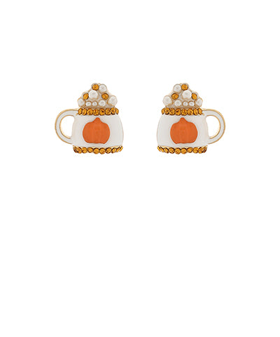 PUMPKIN TEA POT EARRING