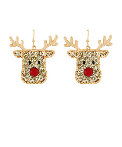 REINDEER EARRINGS - GOLD