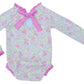 LEIGHTON ONE PIECE RASH GUARD - FUCHSIA FLORAL
