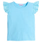 EYELET TOP - AQUA