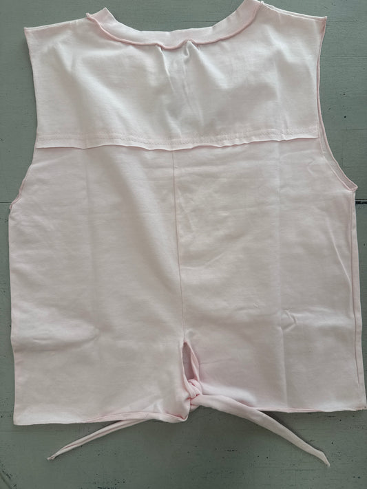 BACK TIE TOP - PINK BLUSH