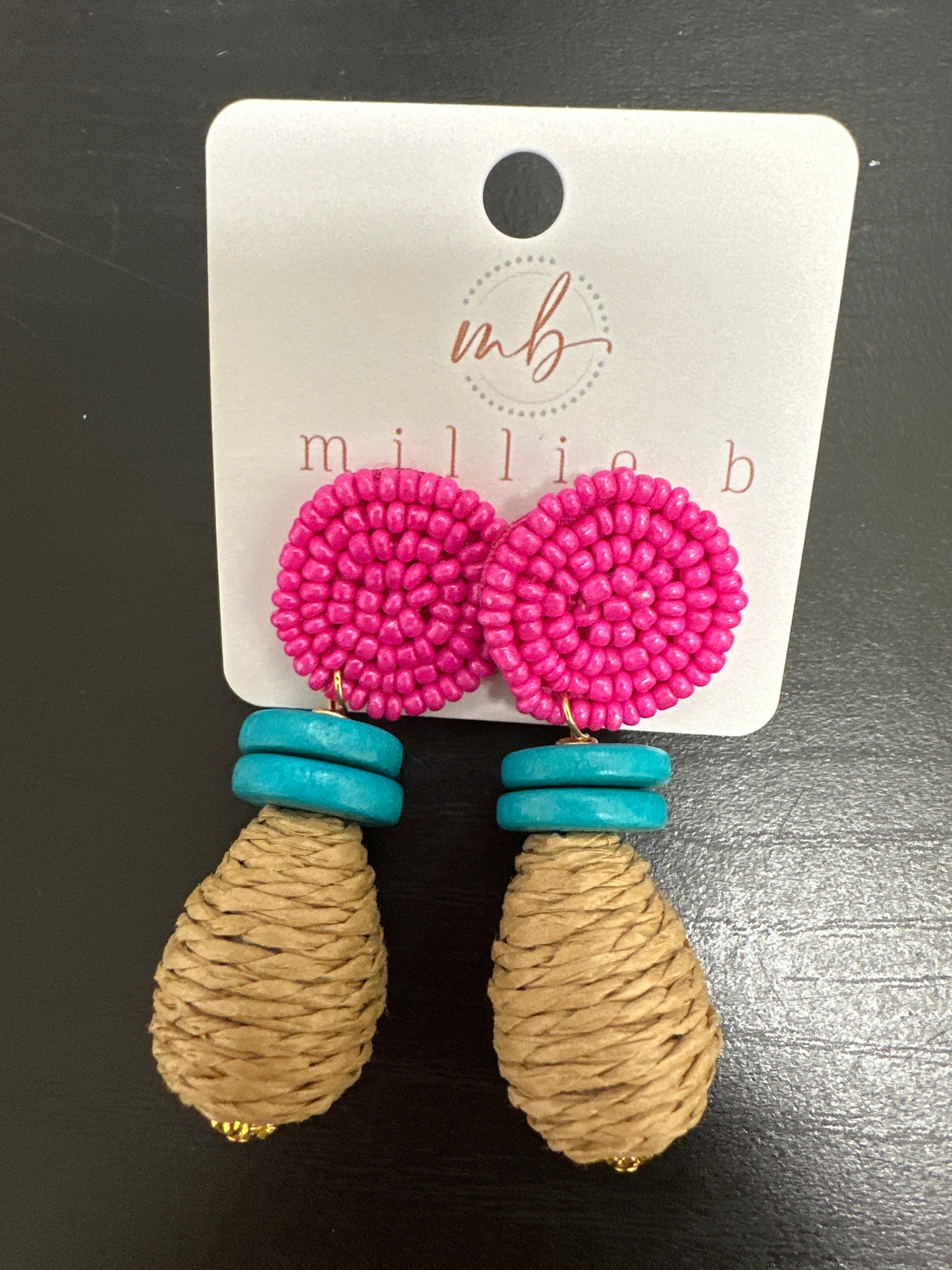 PINK/TURQ EARRINGS