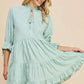 CRINKLED MINI DRESS - MINT