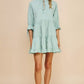 CRINKLED MINI DRESS - MINT