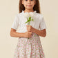 DITSY FLORAL ELASTIC DETAILED SKIRT - PINK