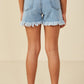 GIRLS DISTRESSED FRAY DETAIL SHORTS