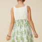 GIRLS MIX MEDIA TANK DRESS - IVORY