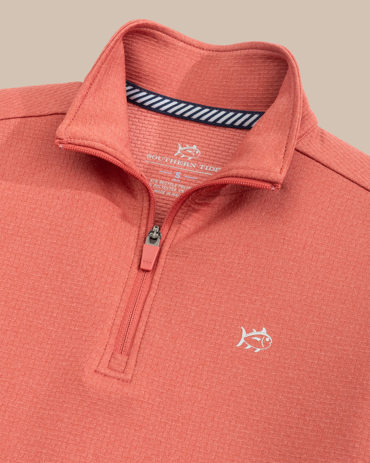 LS SCHOONER QUATER ZIP - MINERAL RED