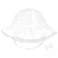 REVERSIBLE GIRLS RUFFLE EYELET HAT