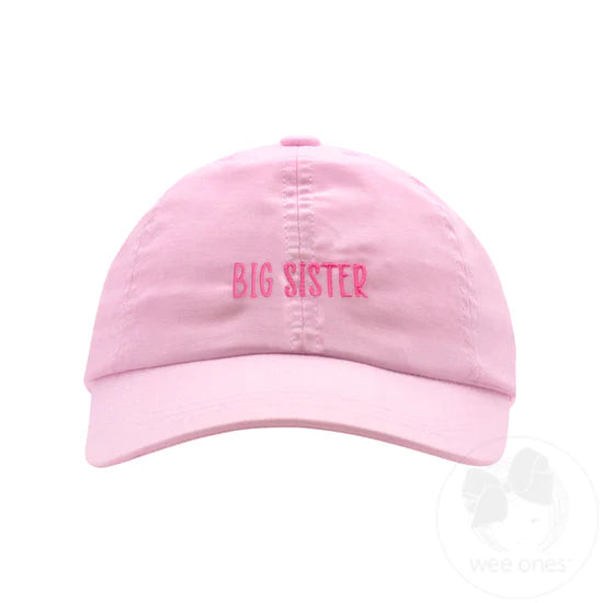 GIRLS EMBROIDERED BIG SIS TWILL CHAMBRAY BALL CAP