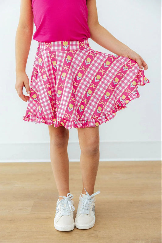 I LOVE YOU TULIP MUCH RUFFLE TWIRL SKORT