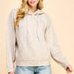 KNITTED SWEATER HOODIE - OATMEAL