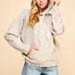 KNITTED SWEATER HOODIE - OATMEAL