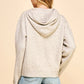 KNITTED SWEATER HOODIE - OATMEAL