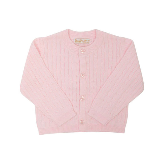 CAMBRIDGE CARDIGAN CABLE KNIT - PALM BEACH PINK