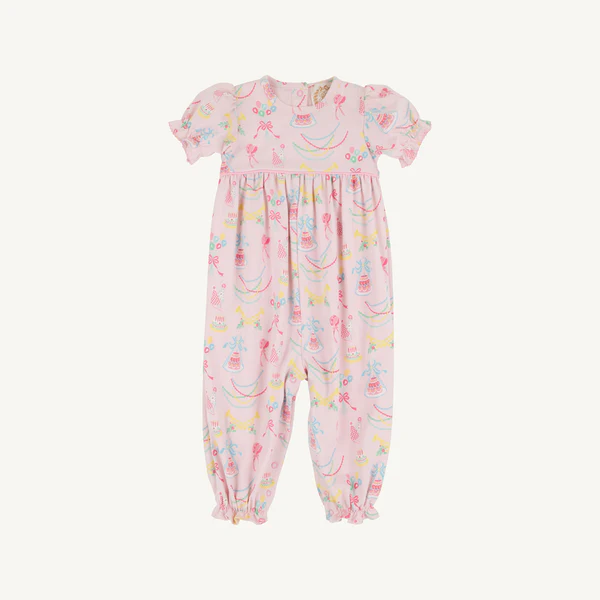 BRITT ROMPER SS - GOLDEN BIRTHDAY PARTY/PIER PARTY PINK