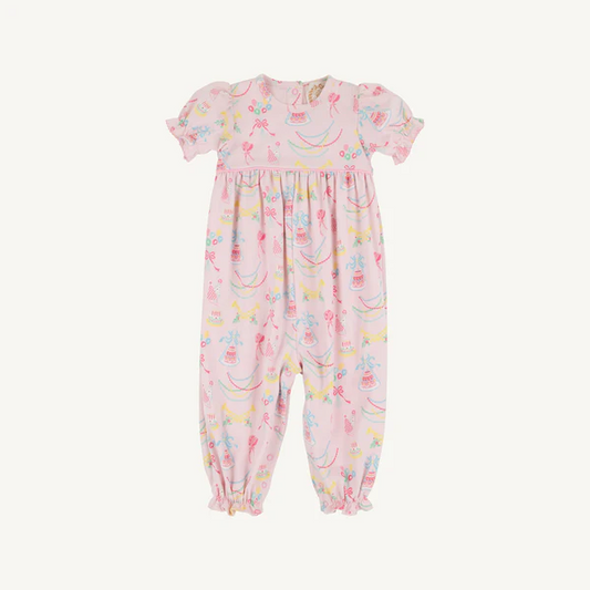 BRITT ROMPER SS - GOLDEN BIRTHDAY PARTY/PIER PARTY PINK
