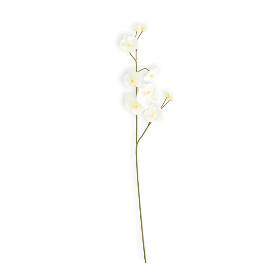 30.5” WHITE PHALAENOPSIS ORCHID STEM