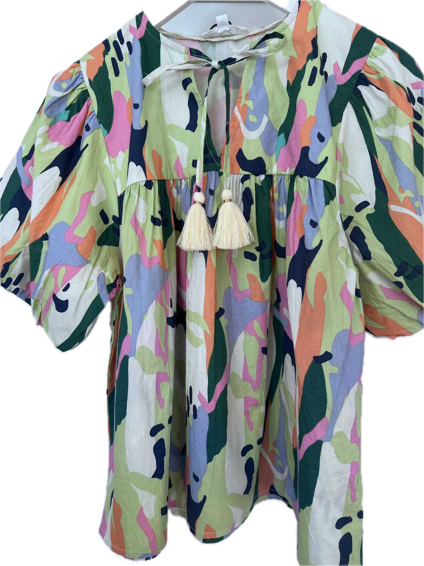 PUFF SLEVE MULTI COLOR TOP