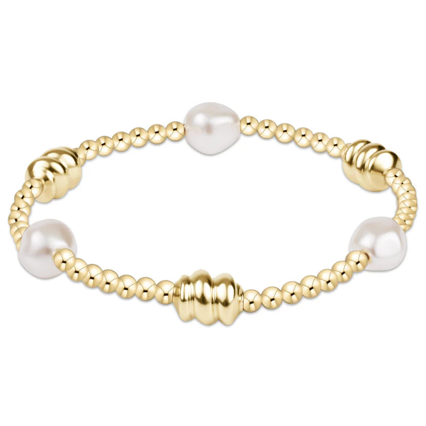 ADMIRE GOLD & ADMIRE PEARL 3MM GOLD BRACLET